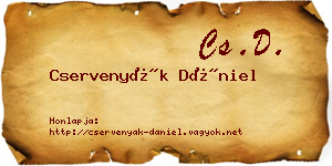 Cservenyák Dániel névjegykártya